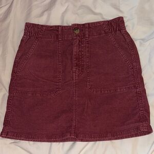 American Eagle Outfitters Mini Skirt in Deep Red